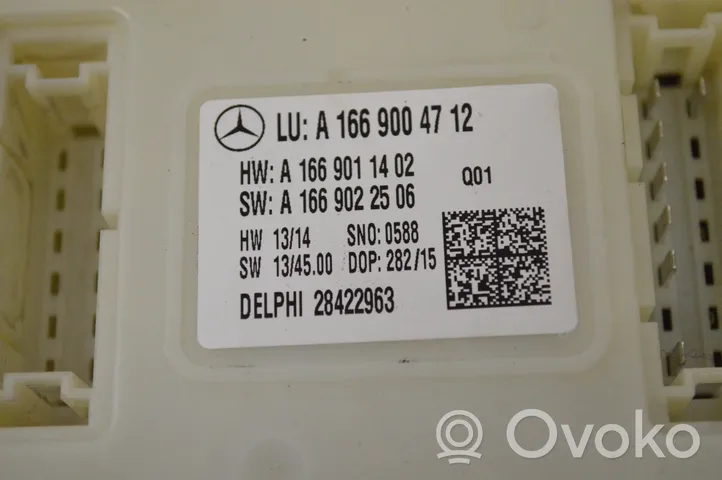 Mercedes-Benz GLE (W166 - C292) Modulo di controllo del corpo centrale A1669004712