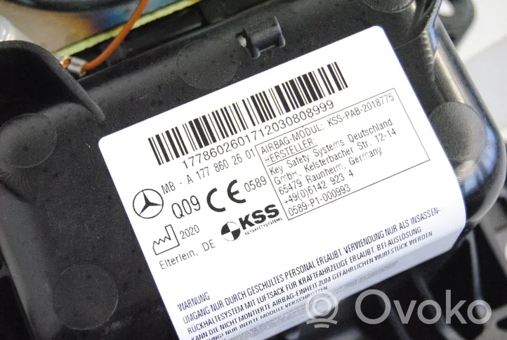 Mercedes-Benz CLA C118 X118 Poduszka powietrzna Airbag pasażera A1778602601