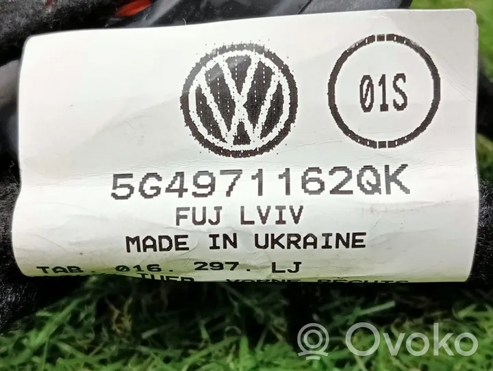 Volkswagen Golf VII Wiązka przewodów drzwi przednich 5G4971162QK