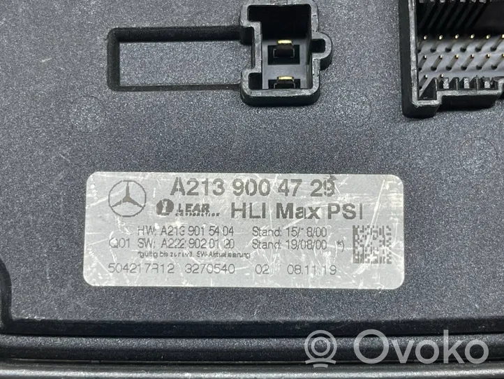 Mercedes-Benz E W213 Moduł poziomowanie świateł Xenon A2139004729