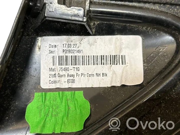 Honda CR-V Listwa / Uszczelka szyby drzwi przednich 75490T1G