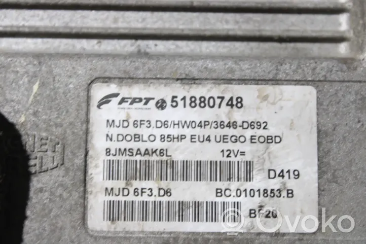 Fiat Doblo Engine control unit/module ECU 51880748