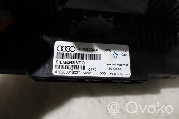 Audi A3 S3 8P Sisätuulettimen ohjauskytkin 