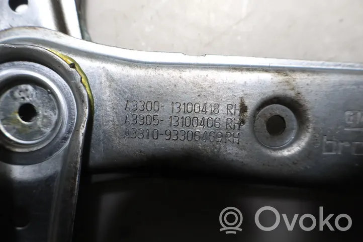 Opel Astra H Mechanizm podnoszenia szyby przedniej bez silnika 0130821455