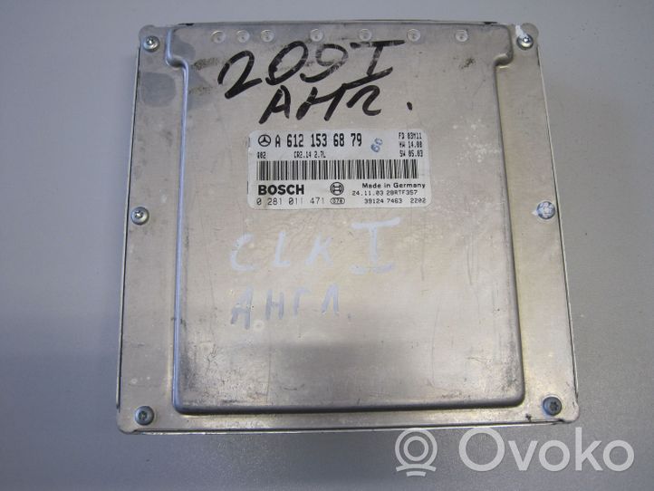 Mercedes-Benz CLK A209 C209 Unité de commande, module ECU de moteur A6121536879