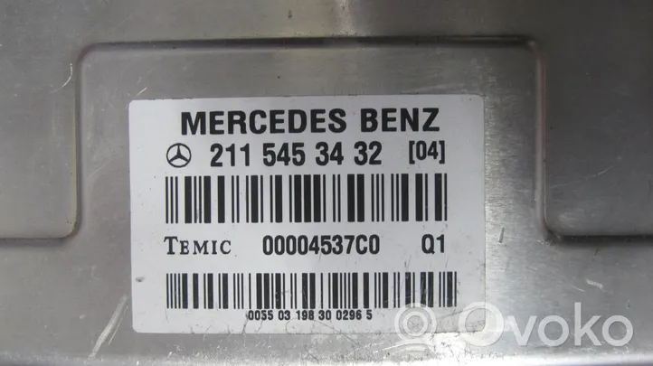 Mercedes-Benz E W211 Jousituksen ohjainlaite/moduuli 2115453432