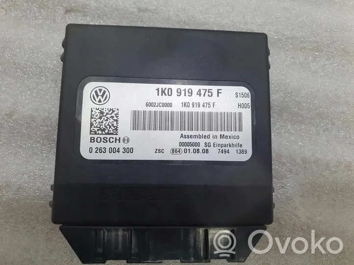 Volkswagen Touran III Unité de commande, module PDC aide au stationnement 1K0919475F