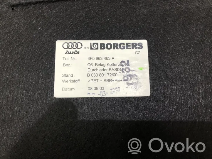 Audi A6 S6 C6 4F Bagāžnieka grīda / atslēgu komplekta turētājs 4F5863463A