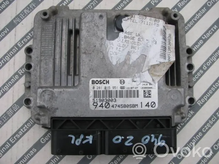 Alfa Romeo Giulietta Komputer / Sterownik ECU silnika 51903003