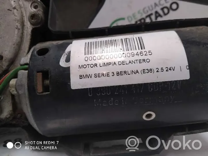 BMW 3 E36 Tringlerie et moteur d'essuie-glace avant 0390241417