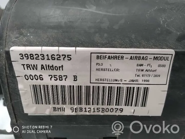 BMW 5 E39 Airbag de passager 98B1215B0079