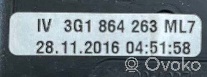 Volkswagen PASSAT B8 Rivestimento in plastica cornice della leva del cambio 3G1864263