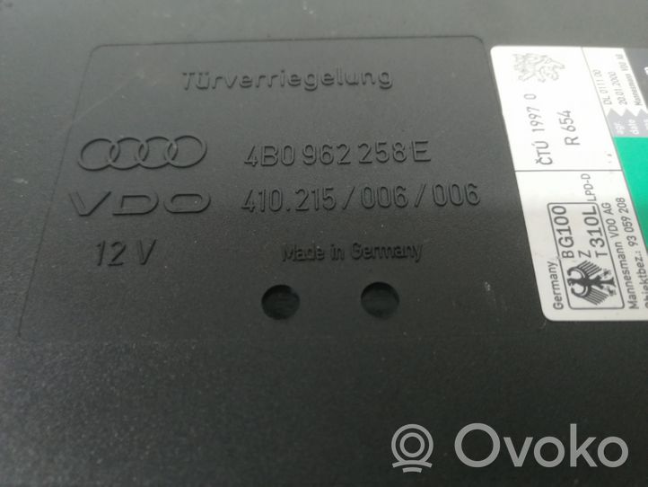 Audi A6 S6 C5 4B Komfortsteuergerät Bordnetzsteuergerät 4B0962258E