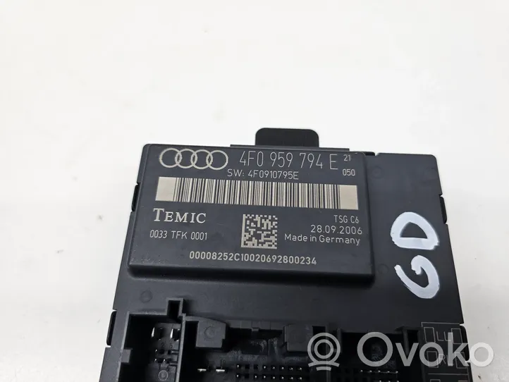 Audi A6 S6 C6 4F Unité de commande module de porte 4F0959794E