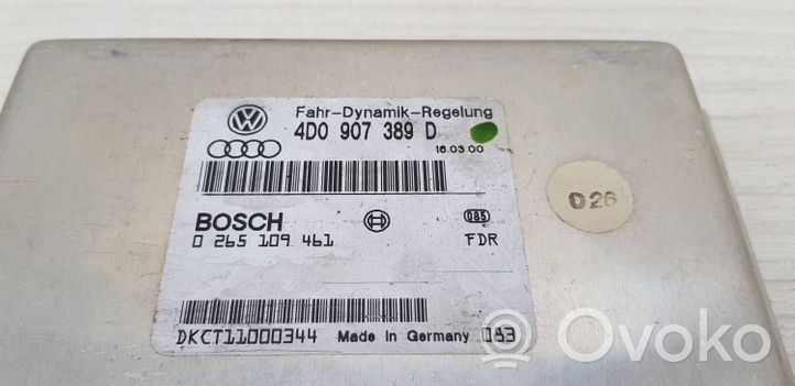 Audi A8 S8 D2 4D Unidad de control ESP (sistema de estabilidad) 4D0907389D