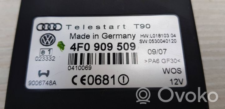 Audi A6 S6 C6 4F Auxiliary heating control unit/module 4F0909509