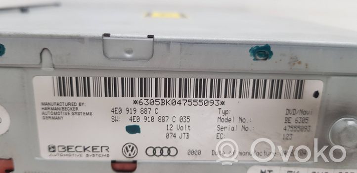 Audi A8 S8 D3 4E Centralina/modulo navigatore GPS 4E0919887C