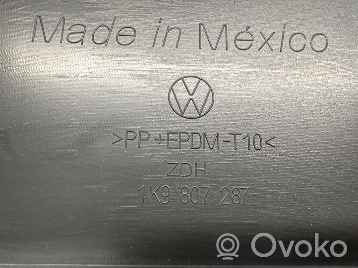 Volkswagen Golf VI Support de plaque d'immatriculation 1K9807287