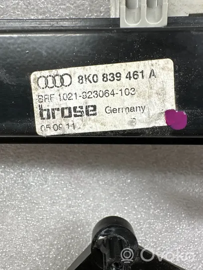 Audi A4 S4 B8 8K Mechanizm podnoszenia szyby tylnej bez silnika 8K0839461A