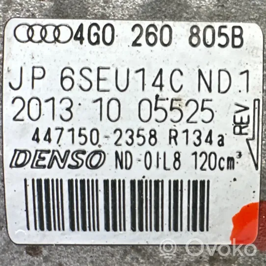 Audi A6 S6 C7 4G Ilmastointilaitteen kompressorin pumppu (A/C) 4G0260805B