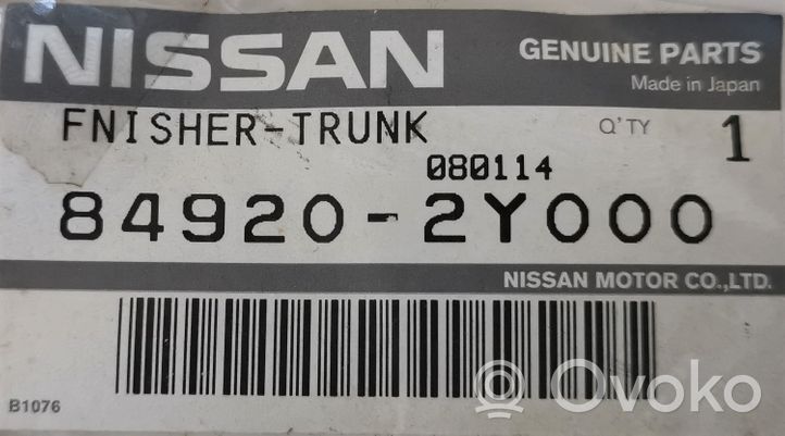 Nissan Maxima Muu vararenkaan verhoilun elementti 849202Y000