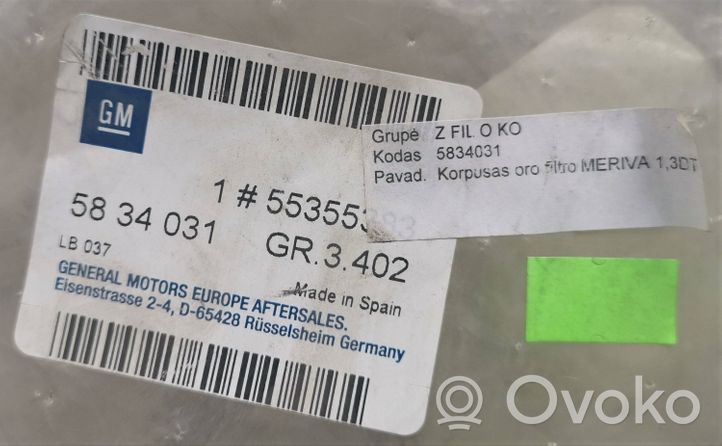 Opel Corsa C Obudowa filtra powietrza 55355095