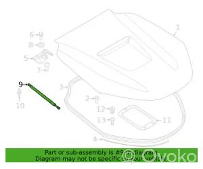 BMW i8 Siłownik maski przedniej 51247456947