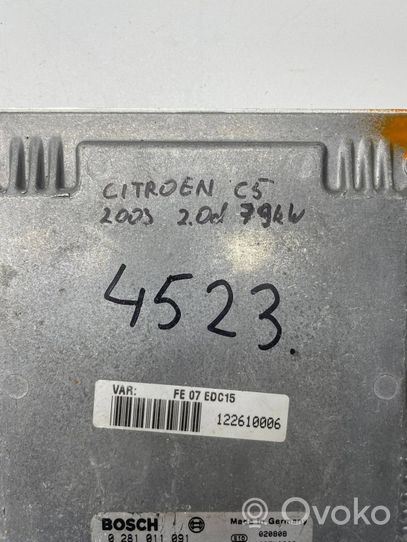 Citroen C5 Sterownik / Moduł ECU 0281011091