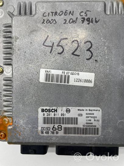 Citroen C5 Sterownik / Moduł ECU 0281011091