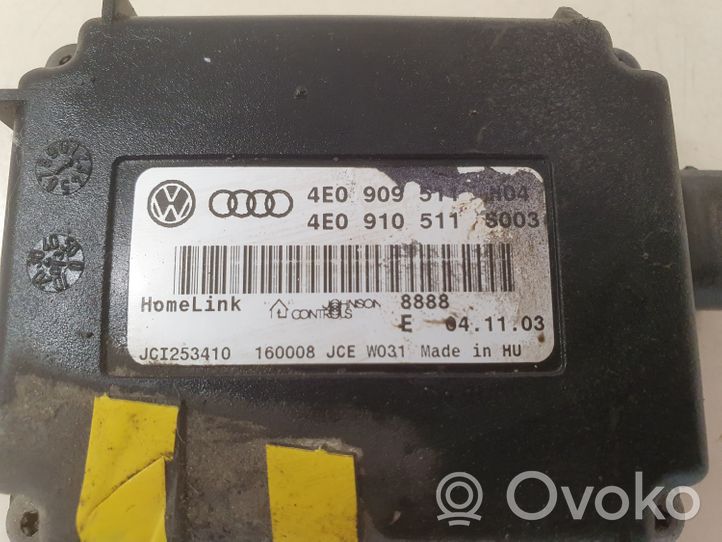 Audi A8 S8 D3 4E Unité de commande portail 4E0909511