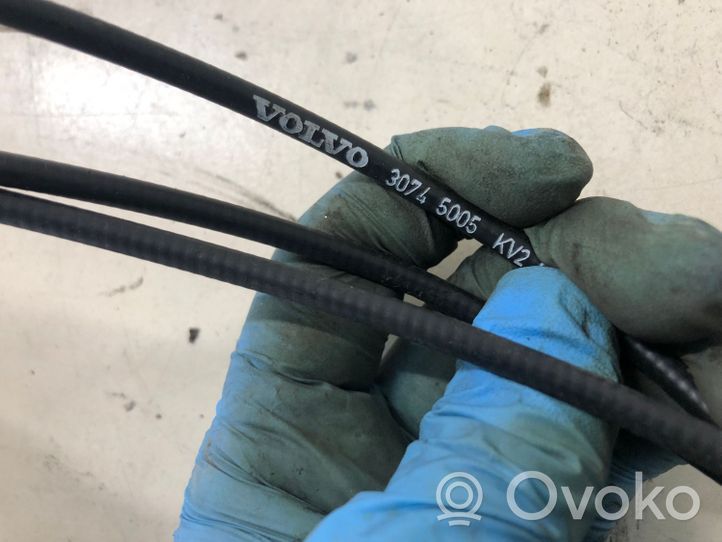 Volvo V50 Engine bonnet/hood lock release cable 30745005