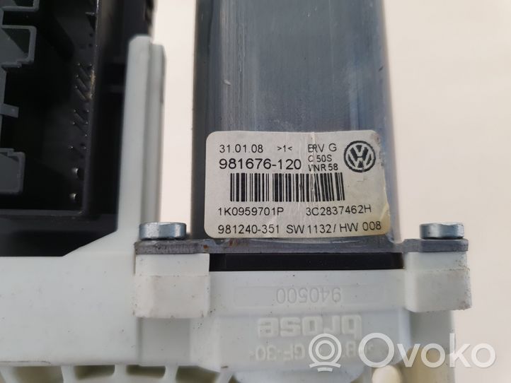 Volkswagen PASSAT B6 Silniczek podnośnika szyby drzwi przednich 1K0959793L