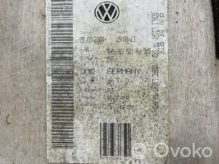 Volkswagen Multivan T5 Rivestimento del tetto 7H5867501AJ3U5