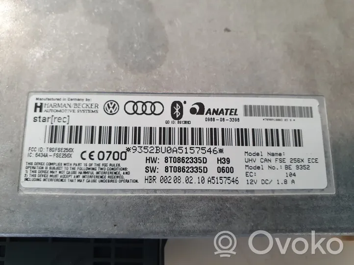 Audi A5 8T 8F Module unité de contrôle Bluetooth 8T0862335D