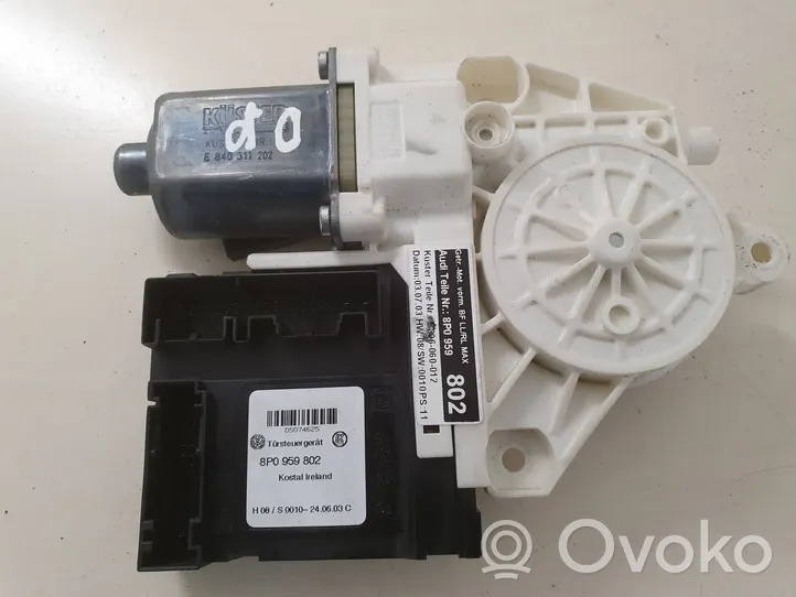 Audi A3 S3 8P Moteur de lève-vitre de porte avant 8P0959802