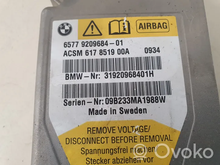 BMW 7 F01 F02 F03 F04 Oro pagalvių valdymo blokas 9209684