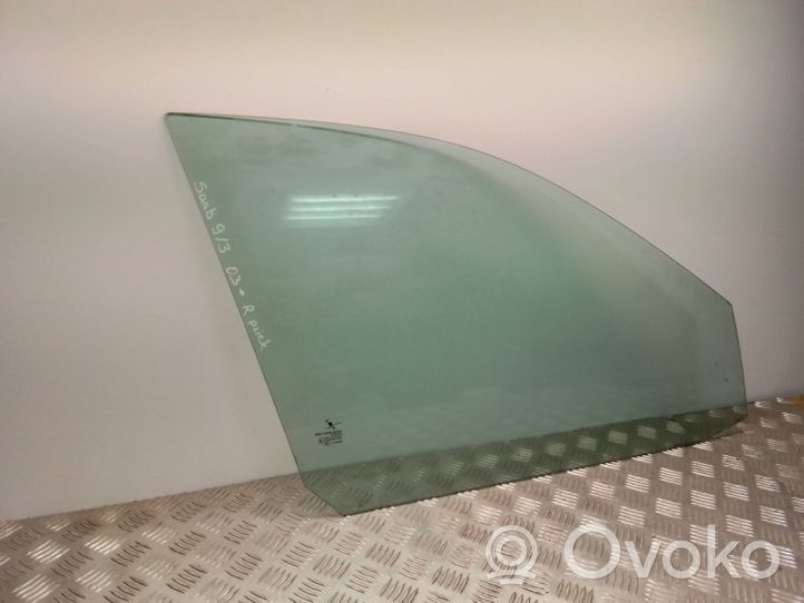 Saab 9-3 Ver2 Front door window glass four-door 