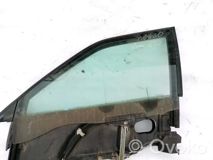 Audi 80 90 B3 Front door window glass four-door 