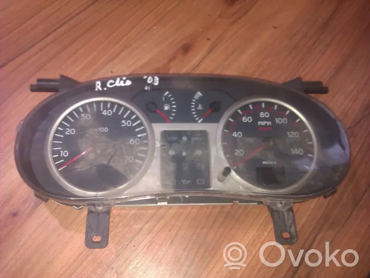 Renault Clio II Compteur de vitesse tableau de bord p8200059778