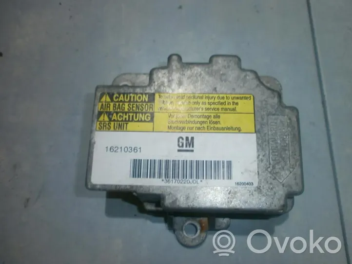 Opel Sintra Module de contrôle airbag 16210361