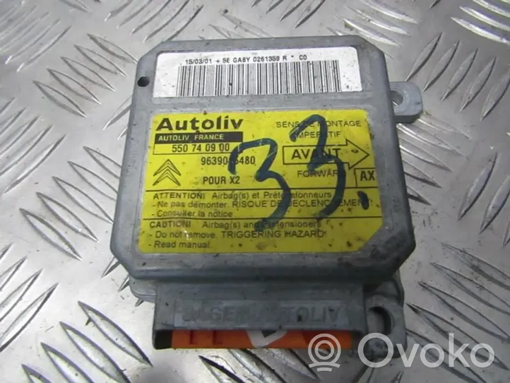 Citroen Xantia Module de contrôle airbag 550740900