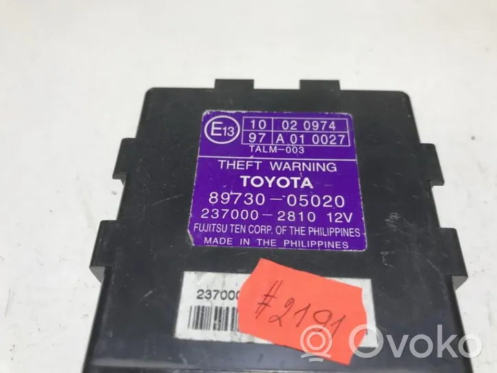 Toyota Avensis T250 Boîtier module alarme 8973005020