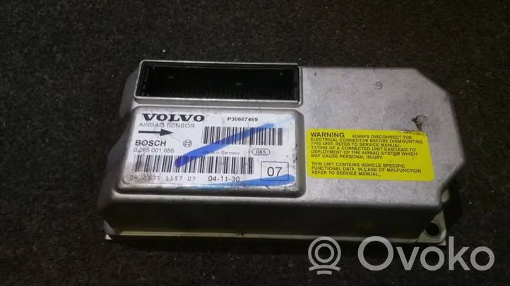 Volvo S80 Oro pagalvių valdymo blokas 0285001655