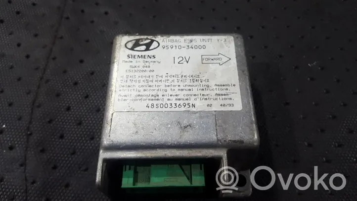 Hyundai Sonata Airbag control unit/module 9591034000