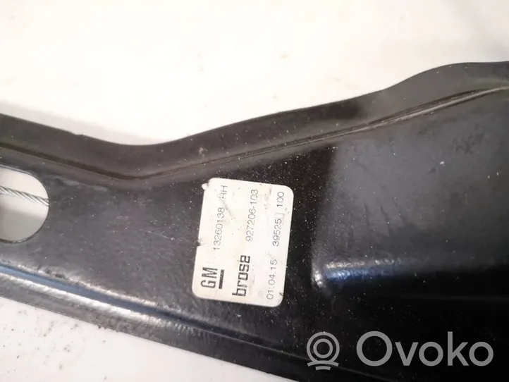 Opel Astra J Mécanisme de lève-vitre avec moteur 915368104