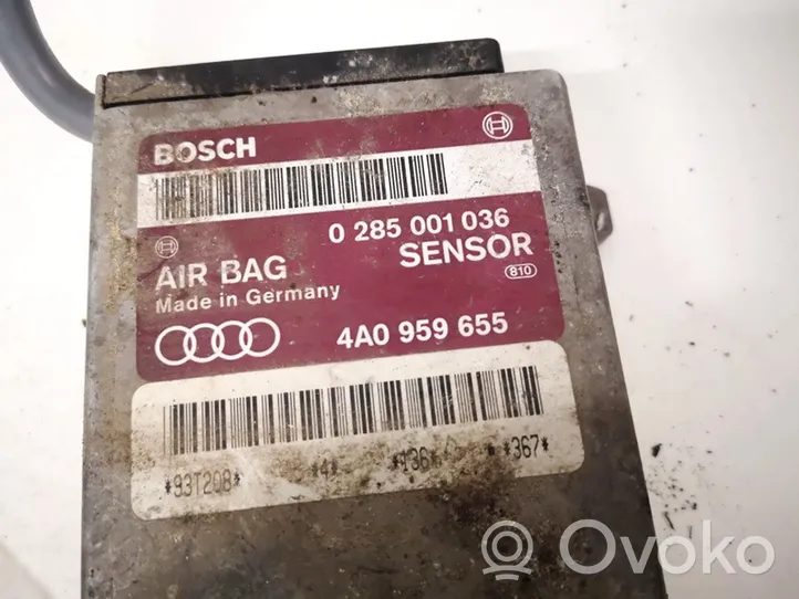 Audi 80 90 S2 B4 Oro pagalvių valdymo blokas 0285001036