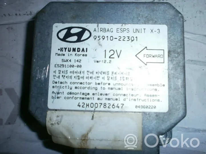 Hyundai Accent Turvatyynyn ohjainlaite/moduuli 9591022301