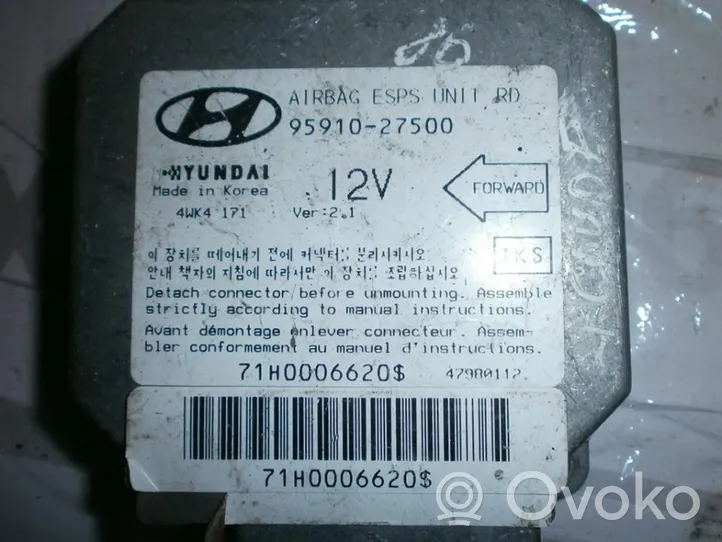 Hyundai Coupe Oro pagalvių valdymo blokas 9591027500