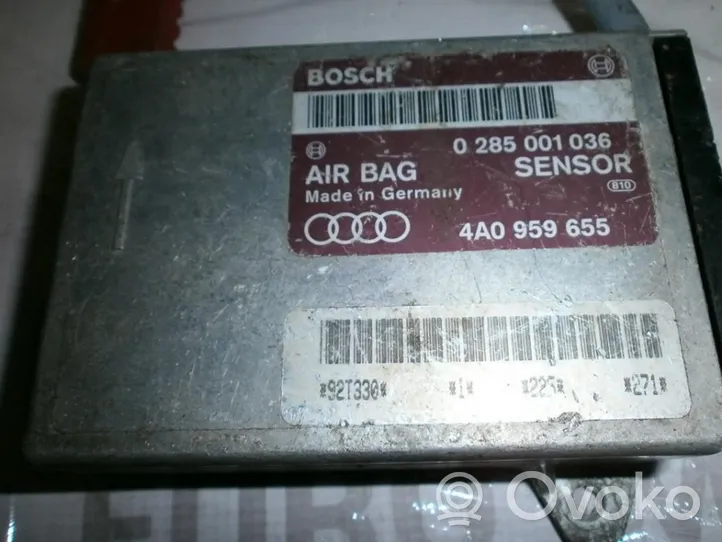 Audi 100 S4 C4 Oro pagalvių valdymo blokas 0285001036