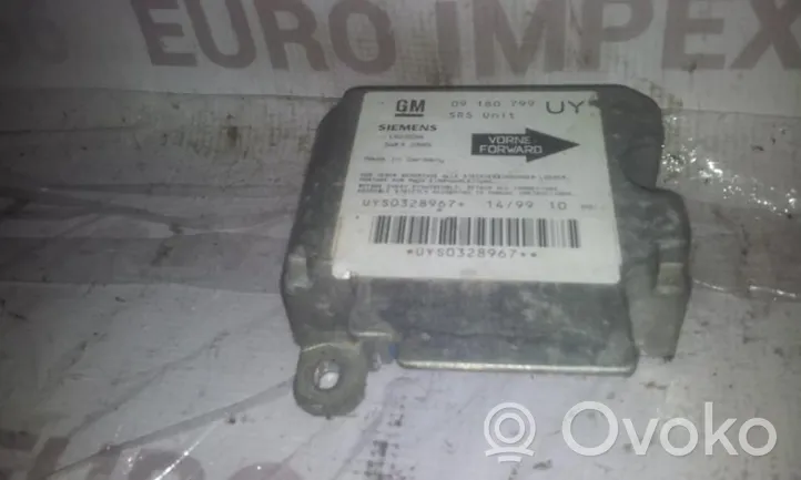 Opel Astra G Oro pagalvių valdymo blokas 09180799